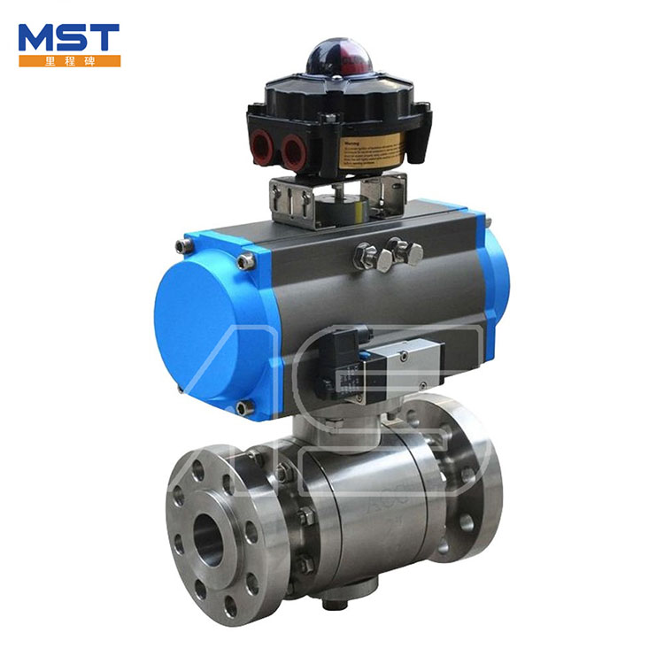 Keluli Tahan Karat Worm Gear Flange Trunnion Mounted Ball Valve